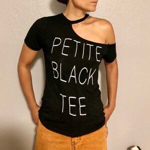 SUPER SOFT black cut out tee Size Small